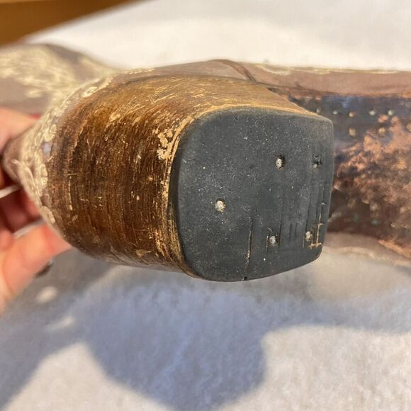 Corral Distressed Brown Cowgirl Boots Bone Embroidery 7.5 Western Cowboy Boho - Picture 6 of 16